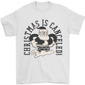 Christmas Is Cancelled Funny Bah Humbug Mens T-Shirt 100% Cotton White