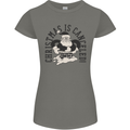 Christmas Is Cancelled Funny Bah Humbug Womens Petite Cut T-Shirt Charcoal