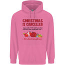Christmas Is Cancelled Funny Santa Clause Childrens Kids Hoodie Azalea