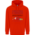 Christmas Is Cancelled Funny Santa Clause Childrens Kids Hoodie Bright Red