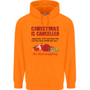 Christmas Is Cancelled Funny Santa Clause Childrens Kids Hoodie Orange
