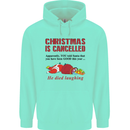 Christmas Is Cancelled Funny Santa Clause Childrens Kids Hoodie Peppermint