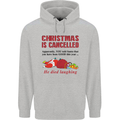 Christmas Is Cancelled Funny Santa Clause Childrens Kids Hoodie Sports Grey