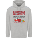 Christmas Is Cancelled Funny Santa Clause Childrens Kids Hoodie Sports Grey