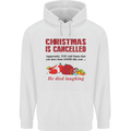 Christmas Is Cancelled Funny Santa Clause Childrens Kids Hoodie White