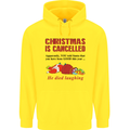 Christmas Is Cancelled Funny Santa Clause Childrens Kids Hoodie Yellow