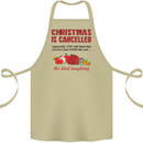 Christmas Is Cancelled Funny Santa Clause Cotton Apron 100% Organic Khaki