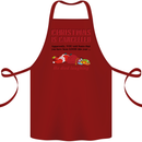 Christmas Is Cancelled Funny Santa Clause Cotton Apron 100% Organic Maroon