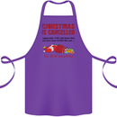 Christmas Is Cancelled Funny Santa Clause Cotton Apron 100% Organic Purple