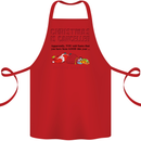 Christmas Is Cancelled Funny Santa Clause Cotton Apron 100% Organic Red