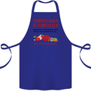 Christmas Is Cancelled Funny Santa Clause Cotton Apron 100% Organic Royal Blue