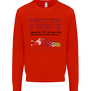 Christmas Is Cancelled Funny Santa Clause Kids Sweatshirt Jumper Bright Red