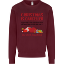 Christmas Is Cancelled Funny Santa Clause Kids Sweatshirt Jumper Maroon