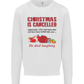 Christmas Is Cancelled Funny Santa Clause Kids Sweatshirt Jumper White