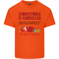 Christmas Is Cancelled Funny Santa Clause Kids T-Shirt Childrens Orange