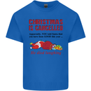 Christmas Is Cancelled Funny Santa Clause Kids T-Shirt Childrens Royal Blue