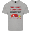 Christmas Is Cancelled Funny Santa Clause Kids T-Shirt Childrens Sports Grey
