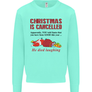 Christmas Is Cancelled Funny Santa Clause Mens Sweatshirt Jumper Peppermint