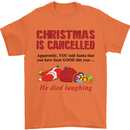 Christmas Is Cancelled Funny Santa Clause Mens T-Shirt Cotton Gildan Orange