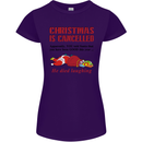 Christmas Is Cancelled Funny Santa Clause Womens Petite Cut T-Shirt Purple