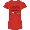Christmas Is Cancelled Funny Santa Clause Womens Petite Cut T-Shirt Red