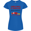 Christmas Is Cancelled Funny Santa Clause Womens Petite Cut T-Shirt Royal Blue