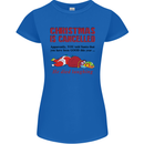 Christmas Is Cancelled Funny Santa Clause Womens Petite Cut T-Shirt Royal Blue