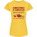 Christmas Is Cancelled Funny Santa Clause Womens Petite Cut T-Shirt Yellow