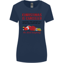 Christmas Is Cancelled Funny Santa Clause Womens Wider Cut T-Shirt Navy Blue