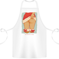 Christmas Is Sexy Funny Santa Xmas Cotton Apron 100% Organic White