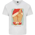 Christmas Is Sexy Funny Santa Xmas Mens V-Neck Cotton T-Shirt White