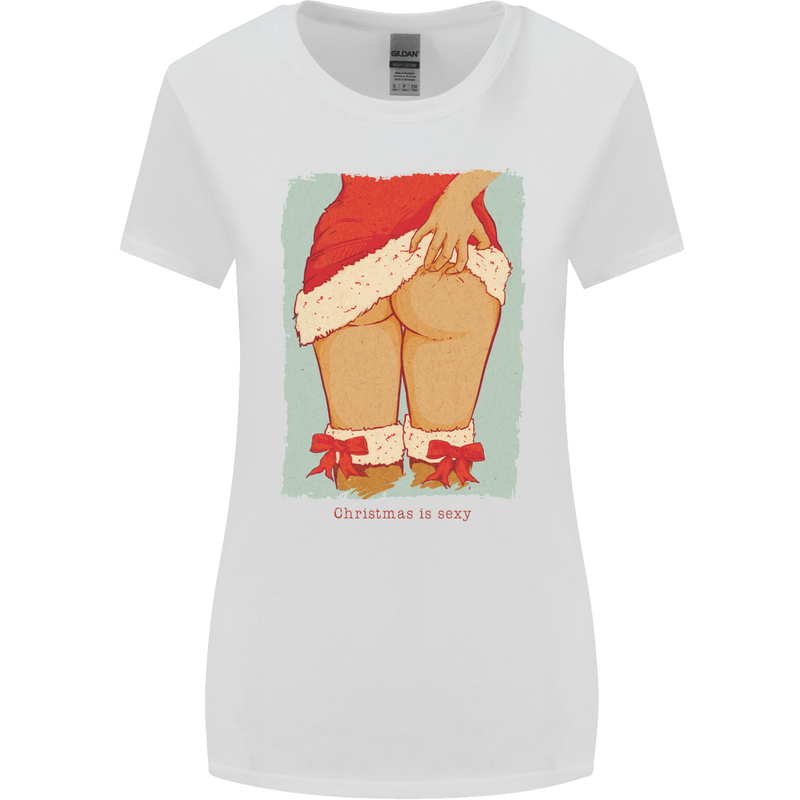 Christmas Is Sexy Funny Santa Xmas Womens Wider Cut T-Shirt White