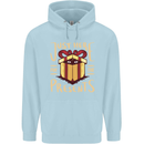 Christmas Just Here For the Presents Funny Childrens Kids Hoodie Light Blue
