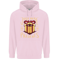 Christmas Just Here For the Presents Funny Childrens Kids Hoodie Light Pink