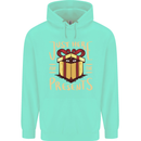 Christmas Just Here For the Presents Funny Childrens Kids Hoodie Peppermint