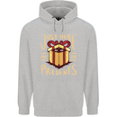 Christmas Just Here For the Presents Funny Childrens Kids Hoodie Sports Grey