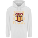 Christmas Just Here For the Presents Funny Childrens Kids Hoodie White