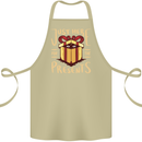 Christmas Just Here For the Presents Funny Cotton Apron 100% Organic Khaki