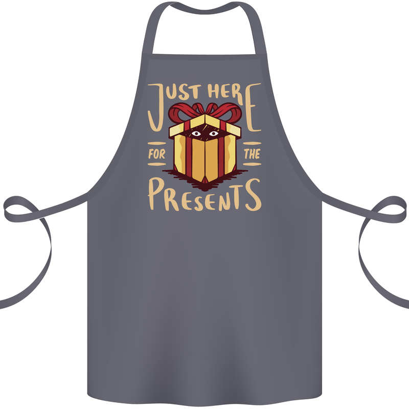 Christmas Just Here For the Presents Funny Cotton Apron 100% Organic Steel