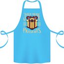 Christmas Just Here For the Presents Funny Cotton Apron 100% Organic Turquoise