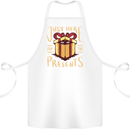 Christmas Just Here For the Presents Funny Cotton Apron 100% Organic White