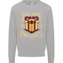Christmas Just Here For the Presents Funny Kids Sweatshirt Jumper Sports Grey