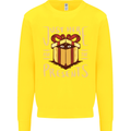 Christmas Just Here For the Presents Funny Kids Sweatshirt Jumper Yellow