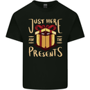 Christmas Just Here For the Presents Funny Kids T-Shirt Childrens Black