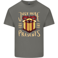 Christmas Just Here For the Presents Funny Kids T-Shirt Childrens Charcoal