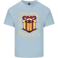 Christmas Just Here For the Presents Funny Kids T-Shirt Childrens Light Blue