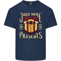 Christmas Just Here For the Presents Funny Kids T-Shirt Childrens Navy Blue