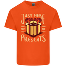 Christmas Just Here For the Presents Funny Kids T-Shirt Childrens Orange
