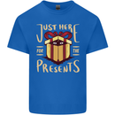 Christmas Just Here For the Presents Funny Kids T-Shirt Childrens Royal Blue