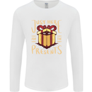 Christmas Just Here For the Presents Funny Mens Long Sleeve T-Shirt White